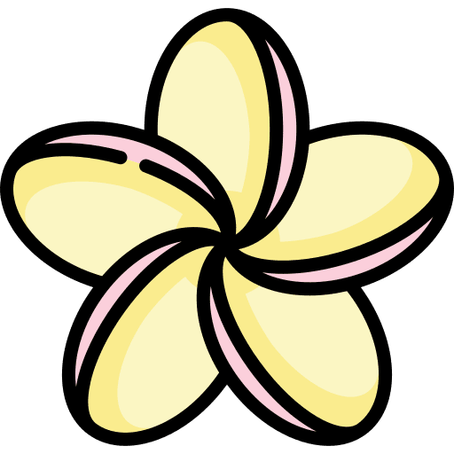Plumeria nature blossom flower icon