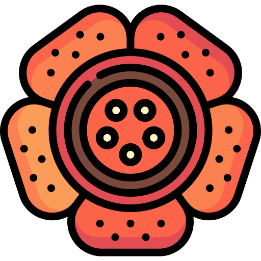 Rafflesia jungle blossom petals icon