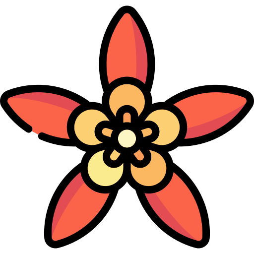 Tropical tropical jungle flower icon