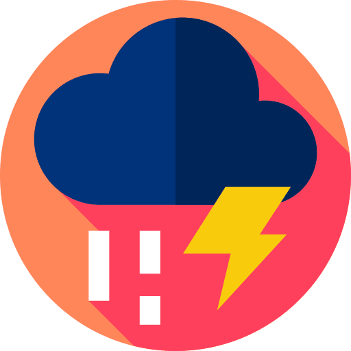 Storm thunderbolt weather rainy icon