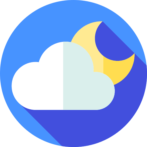 Cloudy meteorology night cloudy night icon