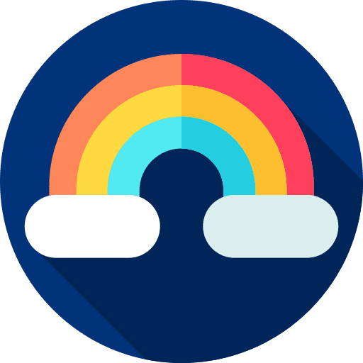 Rainbow nature atmospheric weather icon