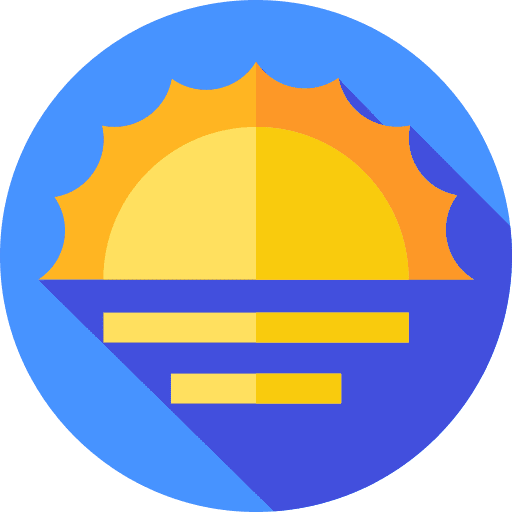Sunset beach ecology sunset icon