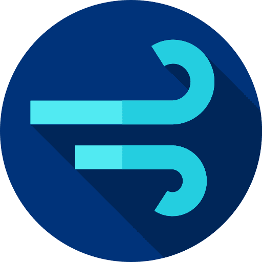 Wind breeze cold air flow icon