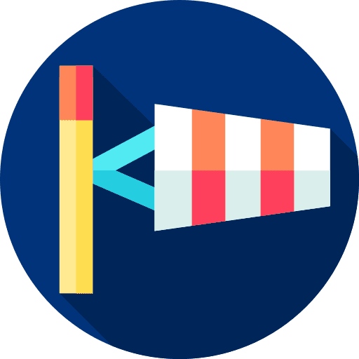 Wind sign ecology and environment windsock signal icon