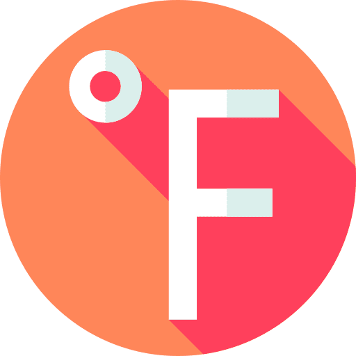 Farenheit weather measuring farenheit icon