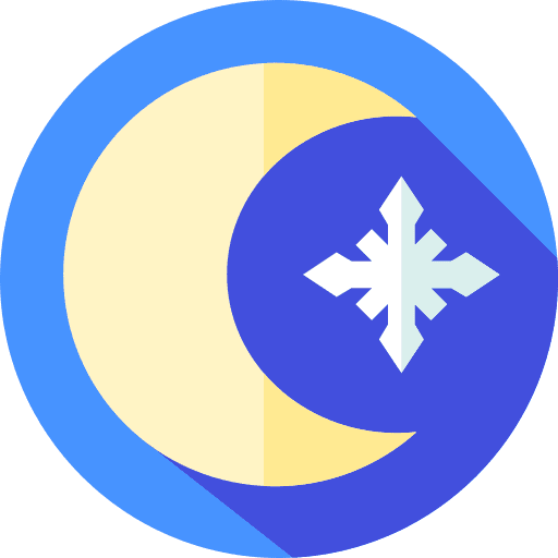 Night snowflake night snow snowing icon