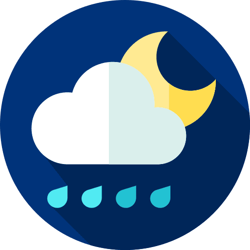 Rain night rainy cloud icon