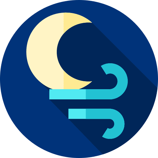 Windy half moon moon windy icon