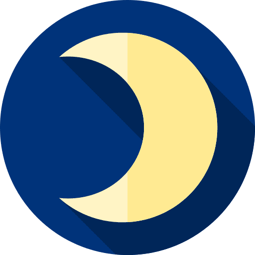 Moon half moon night nature icon