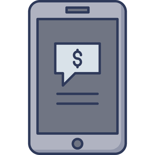 Smartphone mobile business and finance phone icon