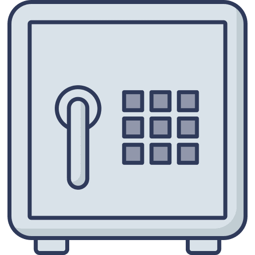 Locker bank security protection icon Locker bank security protection icon