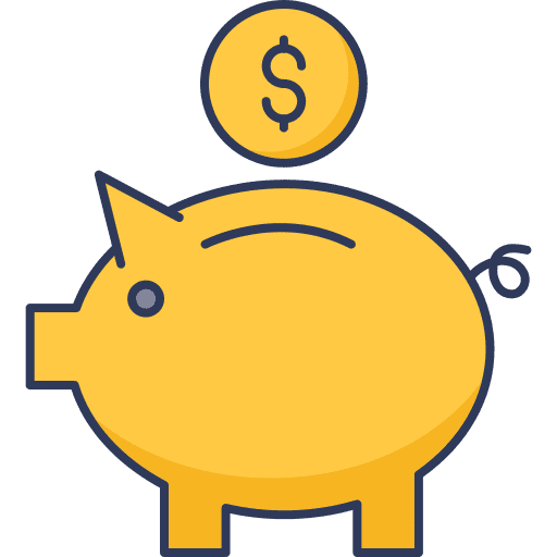 Piggy bank piggy bank saving coin icon