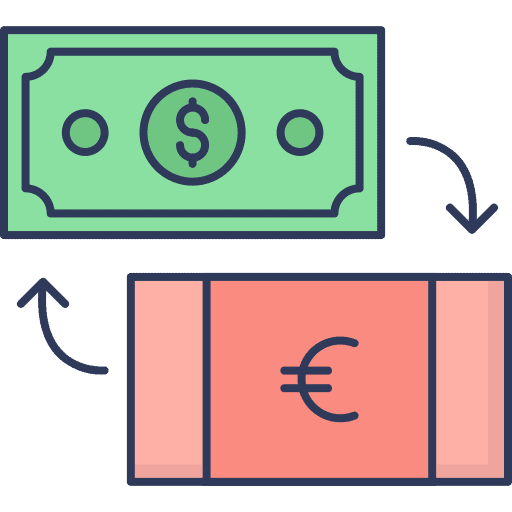 Dollar note business and finance euro dollar icon Dollar note business and finance euro dollar icon