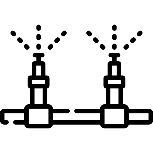 Irrigation system drops irrigation system farming and gardening icon