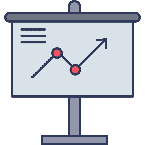 Line graph business and finance graph presentation icon Line graph business and finance graph presentation icon
