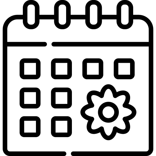 Calendar summer holidays organization season icon