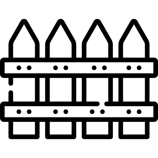 Fence fence wood security icon