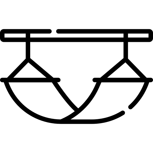 Hammock lying hanging resting icon