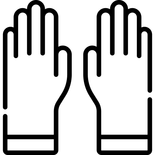 Hand gloves hand gloves security farming and gardening icon