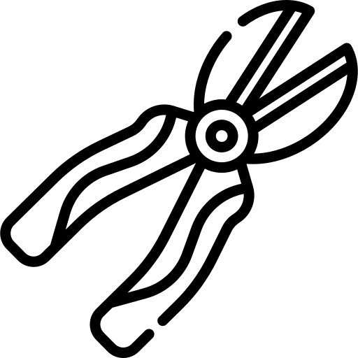 Pruners farming and gardening cut construction and tools icon