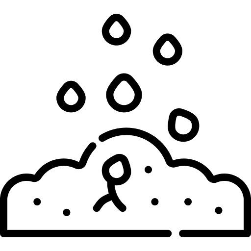 Seeding plant seeding ground icon