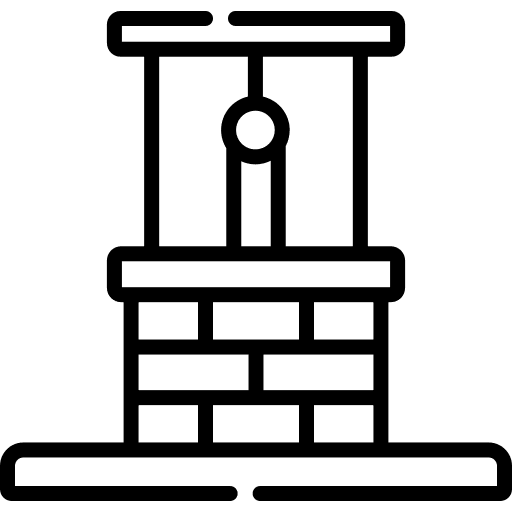 Water well rural bucket agriculture icon