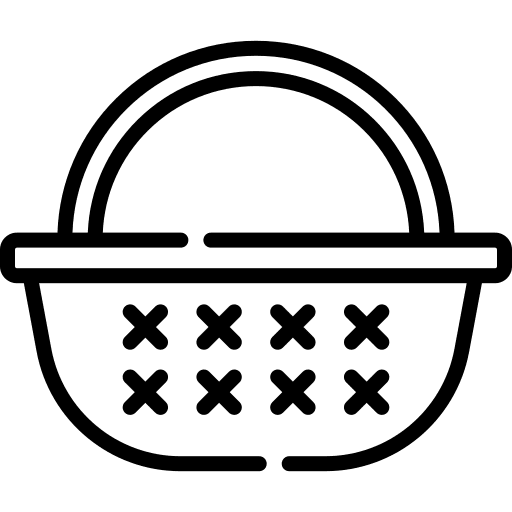 Basket harvest basket farming and gardening icon