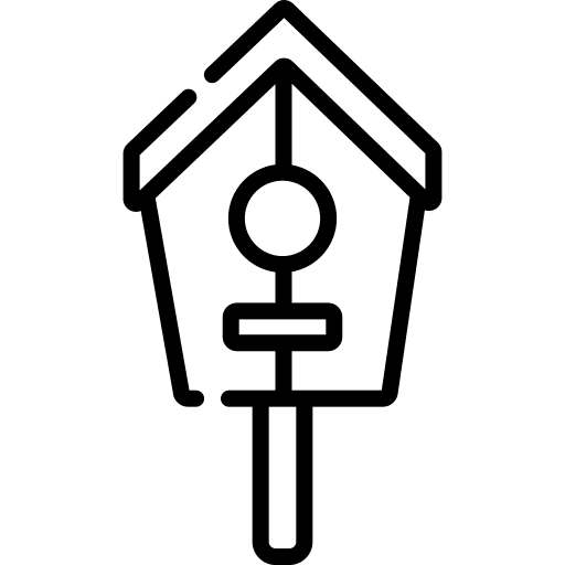 Bird house adornment box animals icon