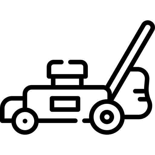 Lawnmower grass farming and gardening equipment icon