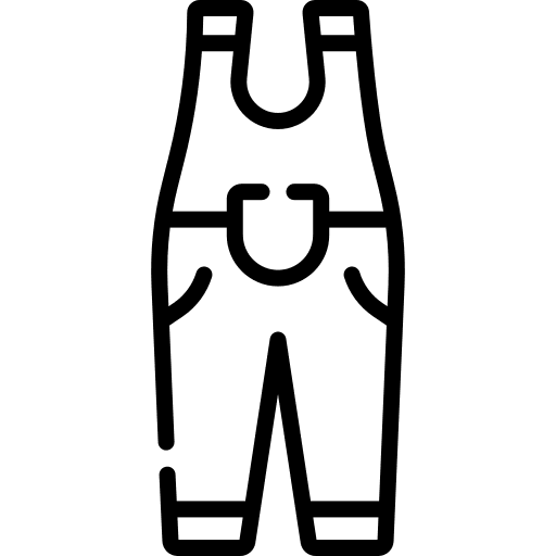 Overall garment denim fashion icon