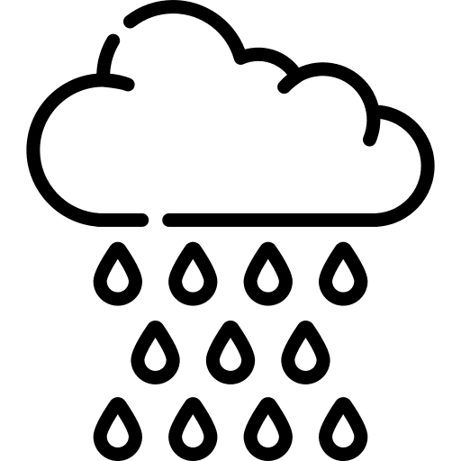 Rainy rainy climate cloud icon