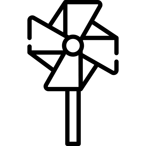 Toy windmill kid and baby mill pinwheel icon