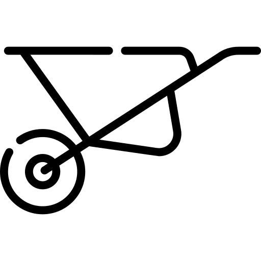 Wheelbarrow wheelbarrow construction and tools cart icon