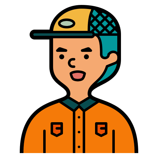 Boy user cap avatar icon Boy user cap avatar icon