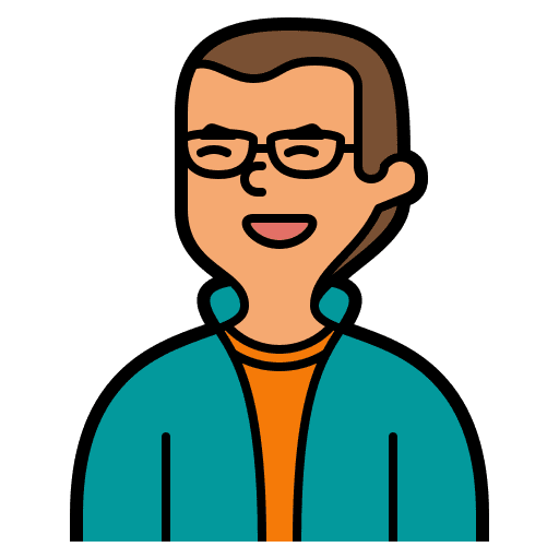 Man hoodie glasses people icon