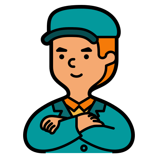 Delivery man cap hat male icon Delivery man cap hat male icon