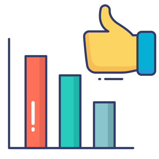 Graph growth business and finance like icon