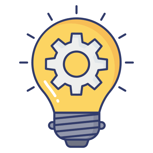 Idea gear idea innovation icon