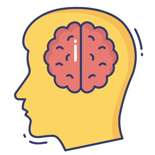 Brain human head healthcare and medical icon