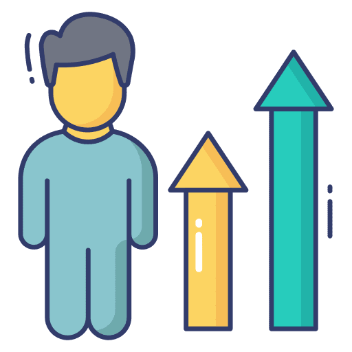 Graph graph man success icon