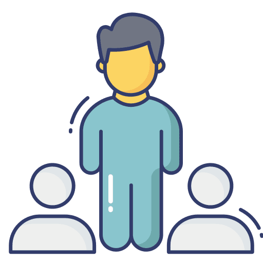 Leader people leadership manager icon