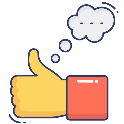 Like hands and gestures feedback review icon