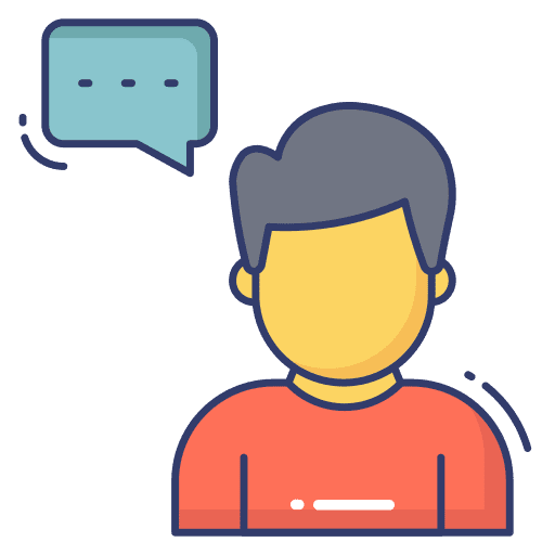 Message idea request people icon