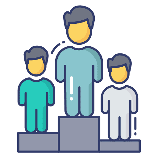 Podium customer success winner podium icon