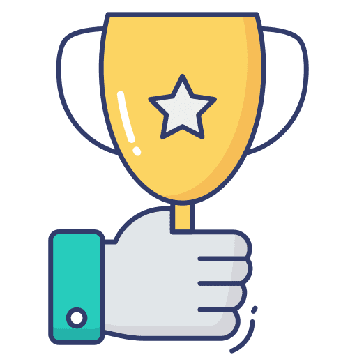 Trophy winner achievement success icon