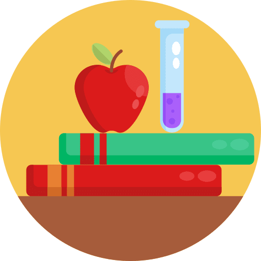 Educational materials apple physics science icon