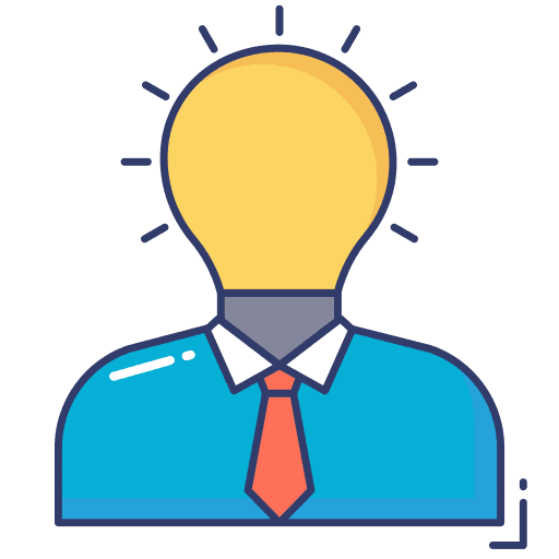 Think brand awareness idea businessman icon