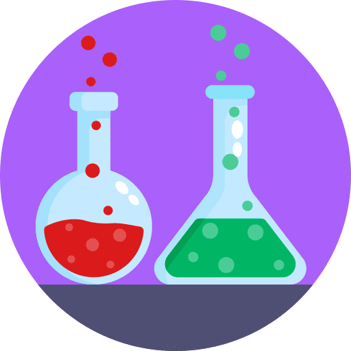 Volumetric flask chemistry education laboratory equipment icon
