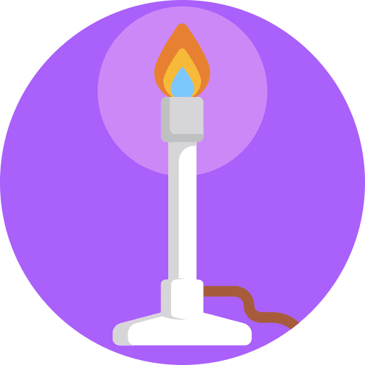 Bunsen burner science research education chemistry icon